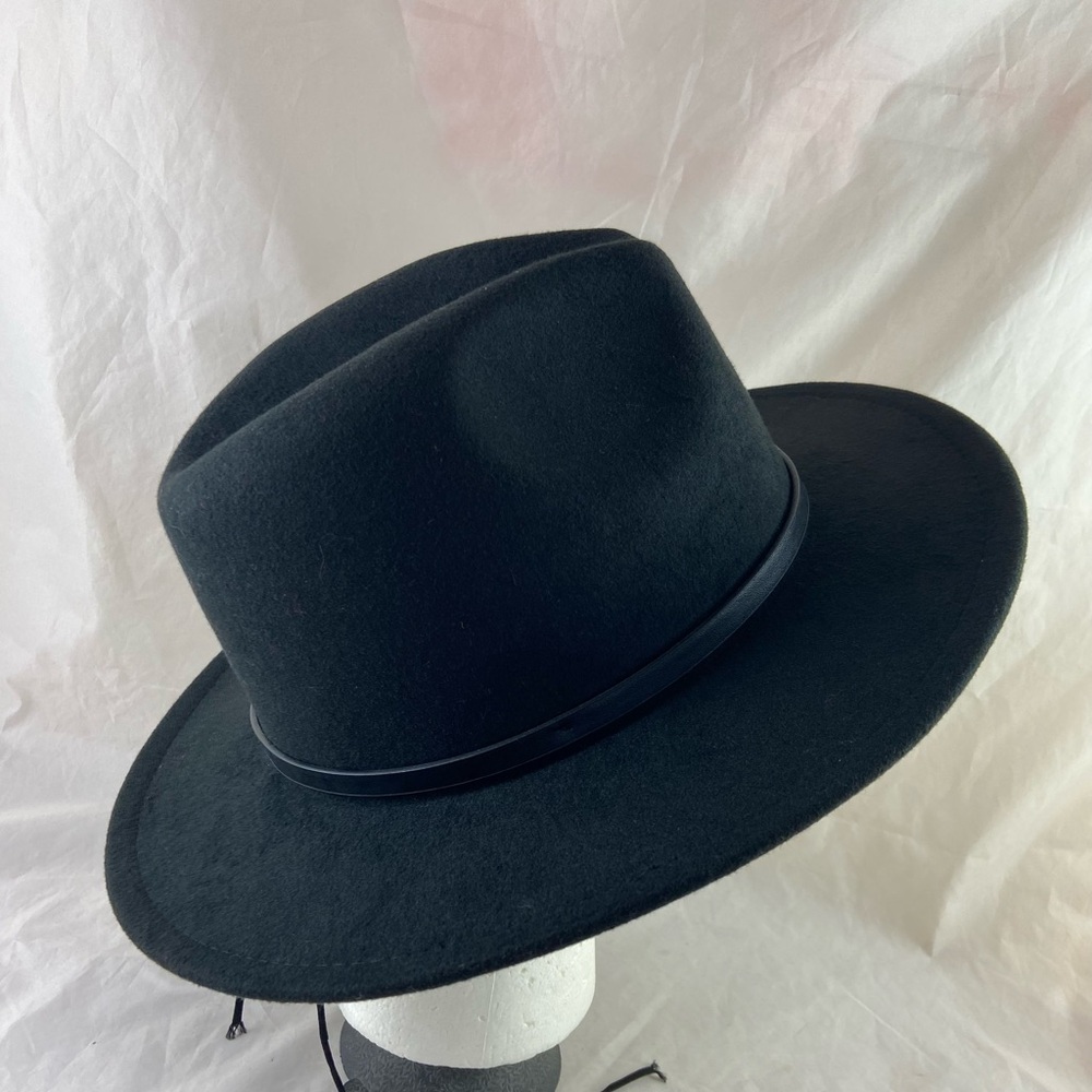 INC International Concepts Black Panama Hat with a Gold Tone Ring Hardware NWT - Picture 4 of 12